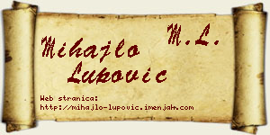 Mihajlo Lupović vizit kartica